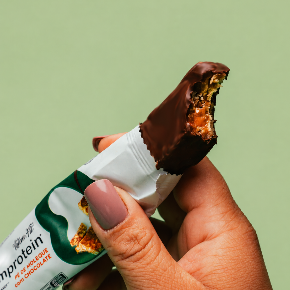 Pé de Moleque + proteína com Cobertura de Chocolate Vegano Zero 480g