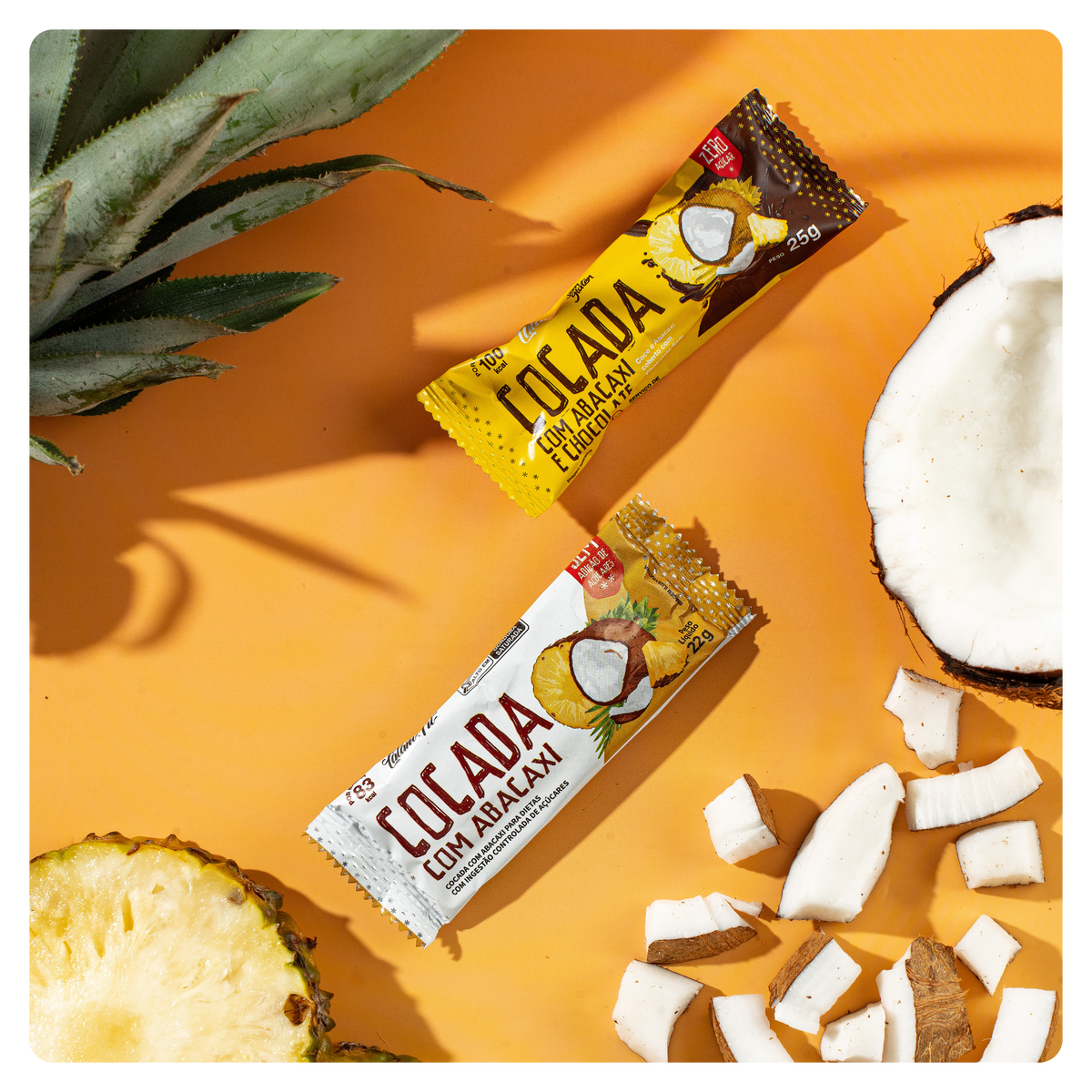 Cocada com Abacaxi e Chocolate Zero Açúcar - 300g