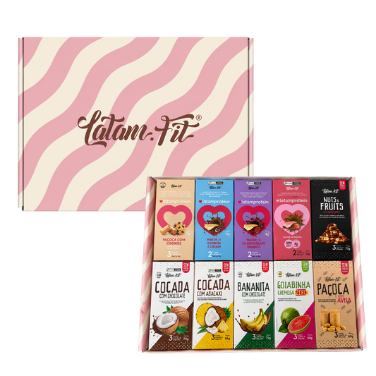 CAIXA PRESENTE - GIFT BOX - ZERO AÇÚCAR - LATAM FIT E LATAM PROTEIN