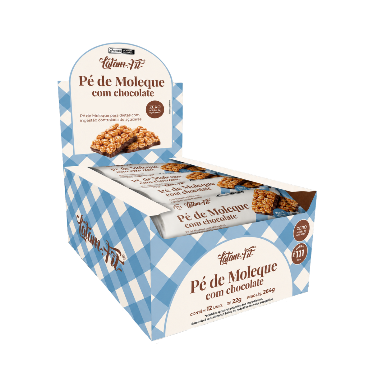 Pé de Moleque com chocolate - zero Açúcar 300g