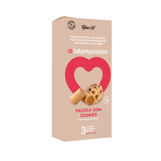 Paçoca com Cookies + Protéina - Zero Açúcar - 60g