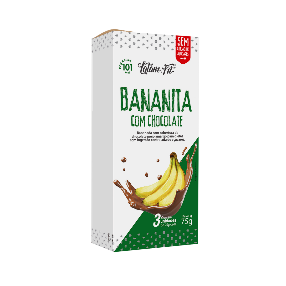 Bananita - Bananinha com Chocolate - Zero Açúcar 75 g