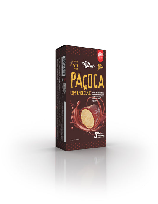 Paçoca com Chocolate Zero Açúcar 75g