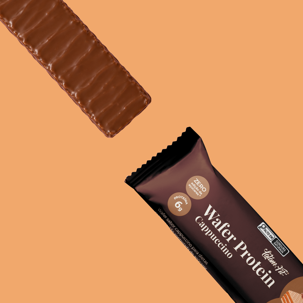 Wafer sabor Cappuccino coberto com Chocolate 300g