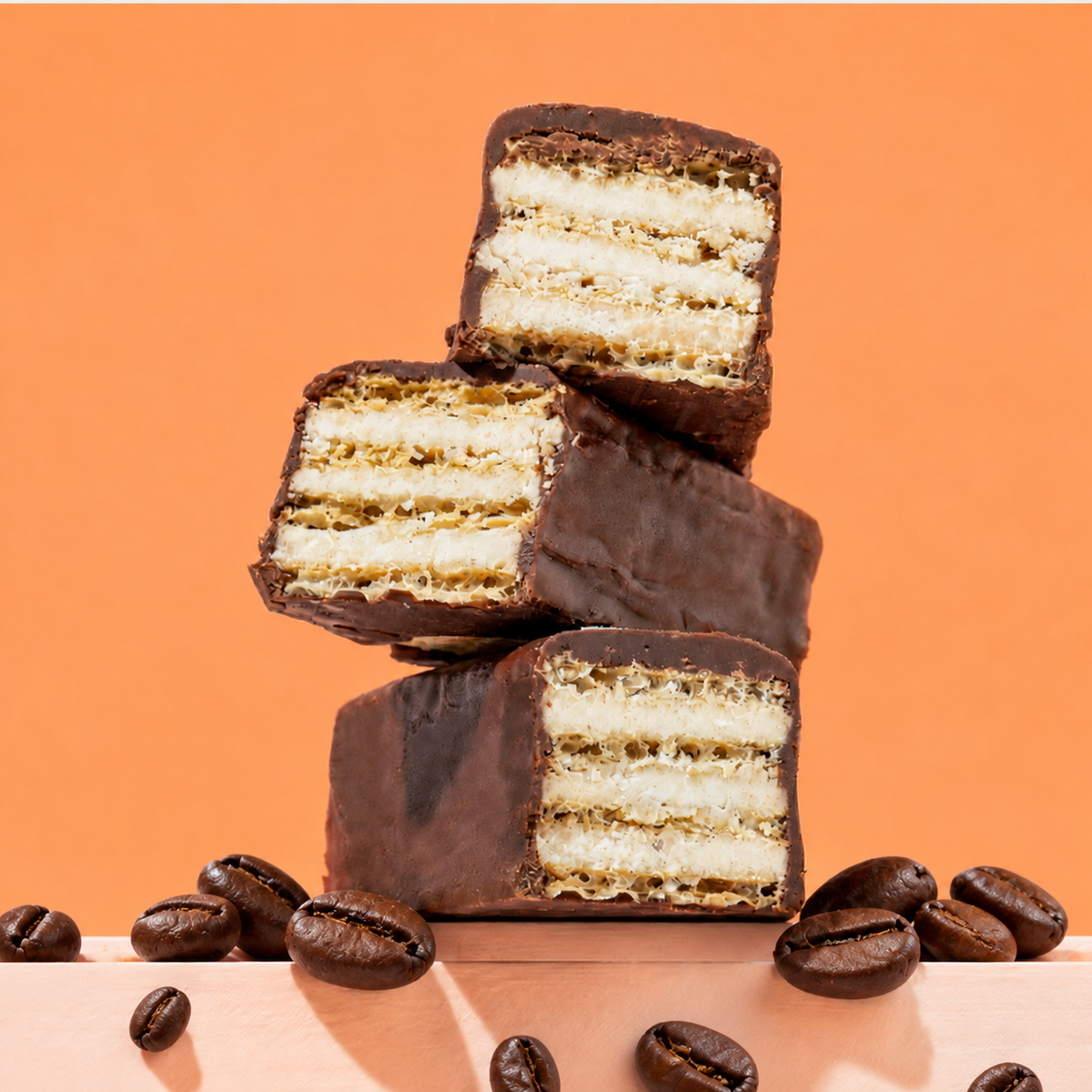Wafer sabor Cappuccino coberto com Chocolate 300g
