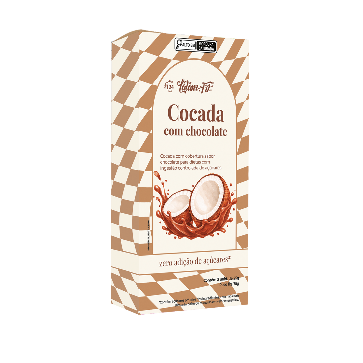 Cocada com Chocolate Zero - 3 unds