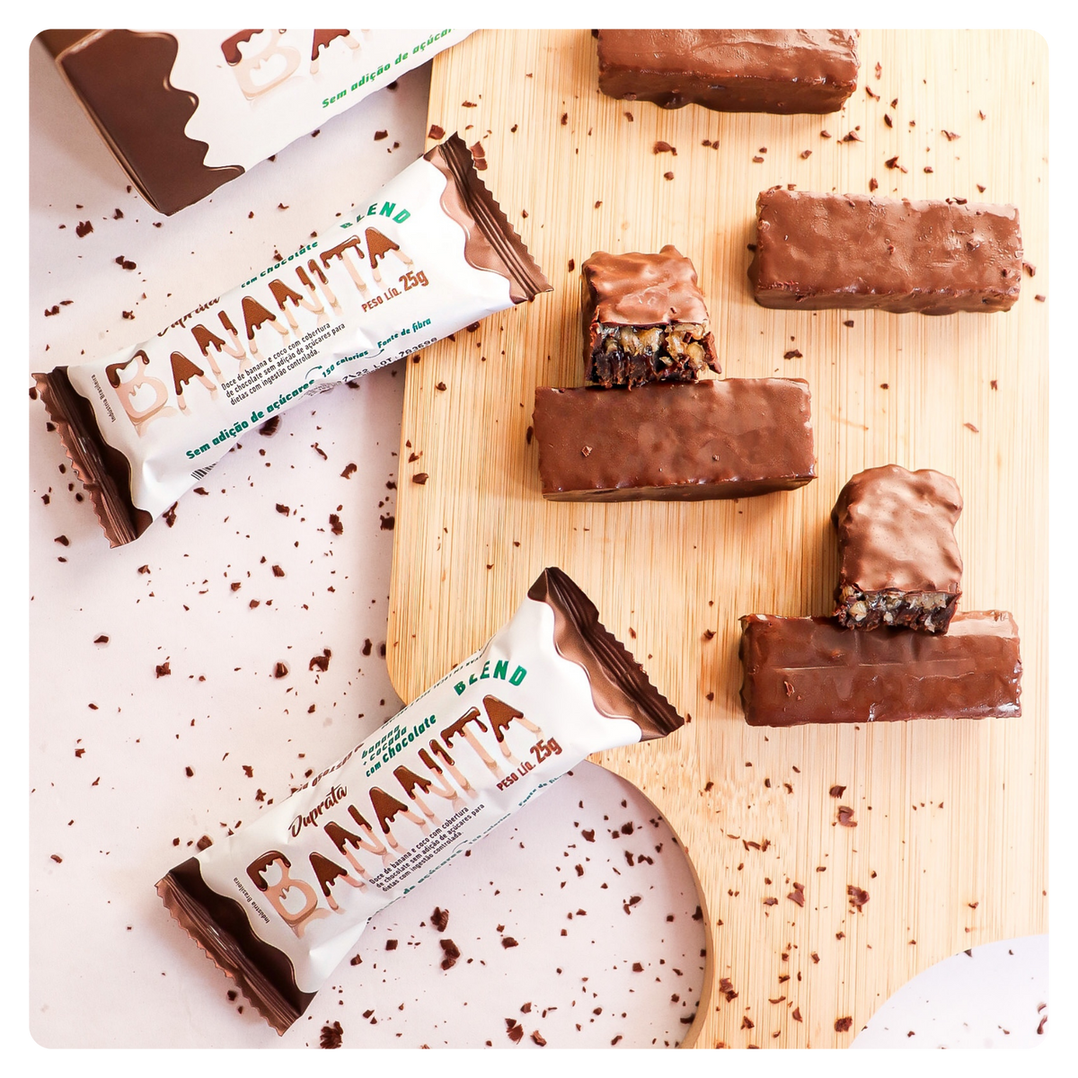 LEVE MAIS POR MENOS - 04 DISPLAY BANANA + COCO + CHOCOLATE ZERO AÇÚCAR - 300 G