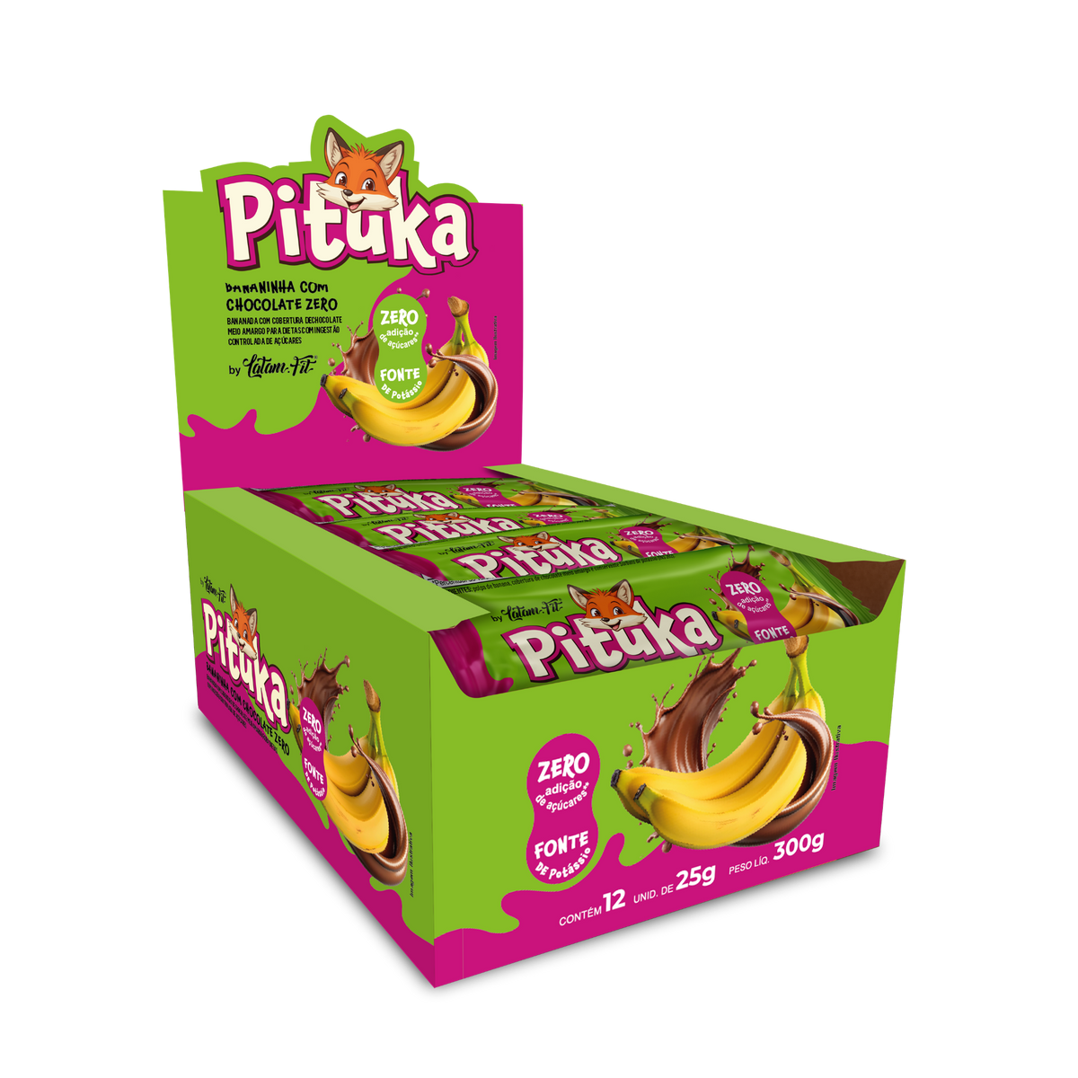 Pituka - Bananinha com Chocolate Zero Açúcar - 300g