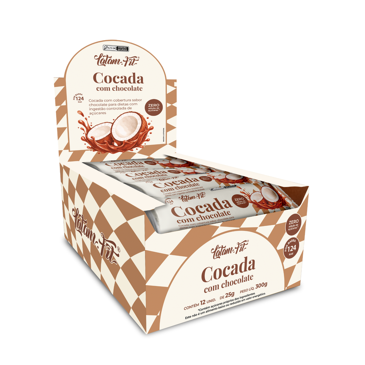 Cocada com Chocolate Zero Açúcar - 300g