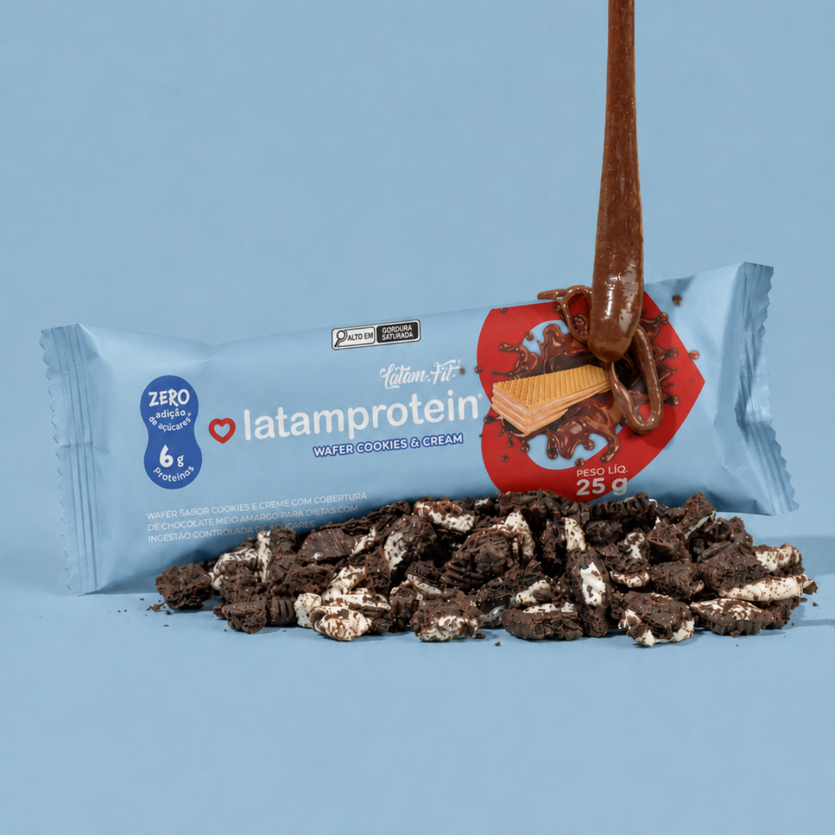 Combo Proteína - Coco Protein, wafer cookies and cream, Wafer creme de avela - Zero Açúcar