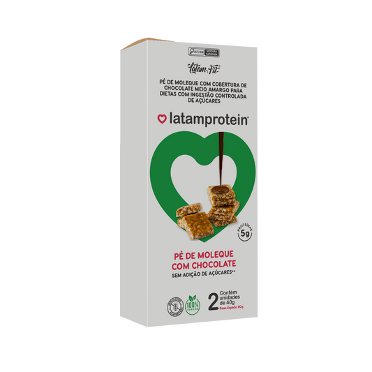 Pé de Moleque com Cobertura de Chocolate Vegano 80g