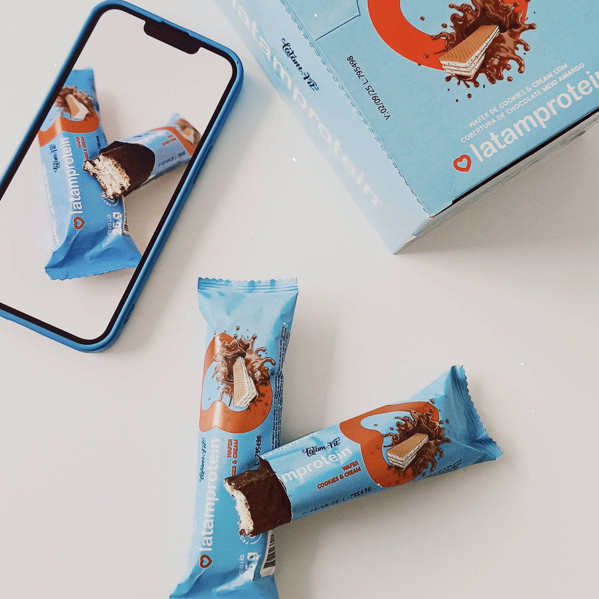 Combo Proteína - Coco Protein, wafer cookies and cream, Wafer creme de avela - Zero Açúcar