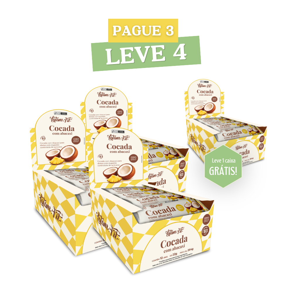 LEVE MAIS POR MENOS - 04 DISPLAY COCADA COM ABACAXI - 264G
