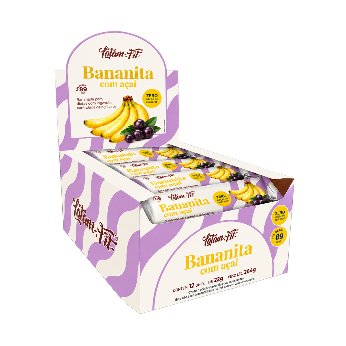 Bananita Cremosa com Açaí Zero Açúcar 264g
