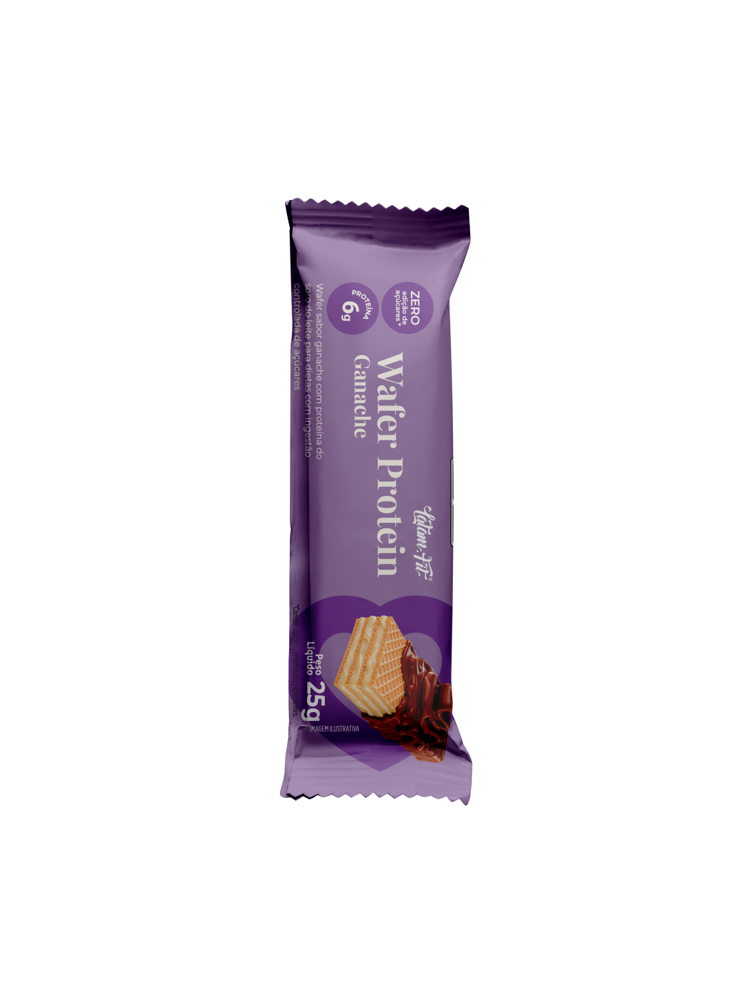 Wafer Ganache de Chocolate Branco coberto com chocolate 300g