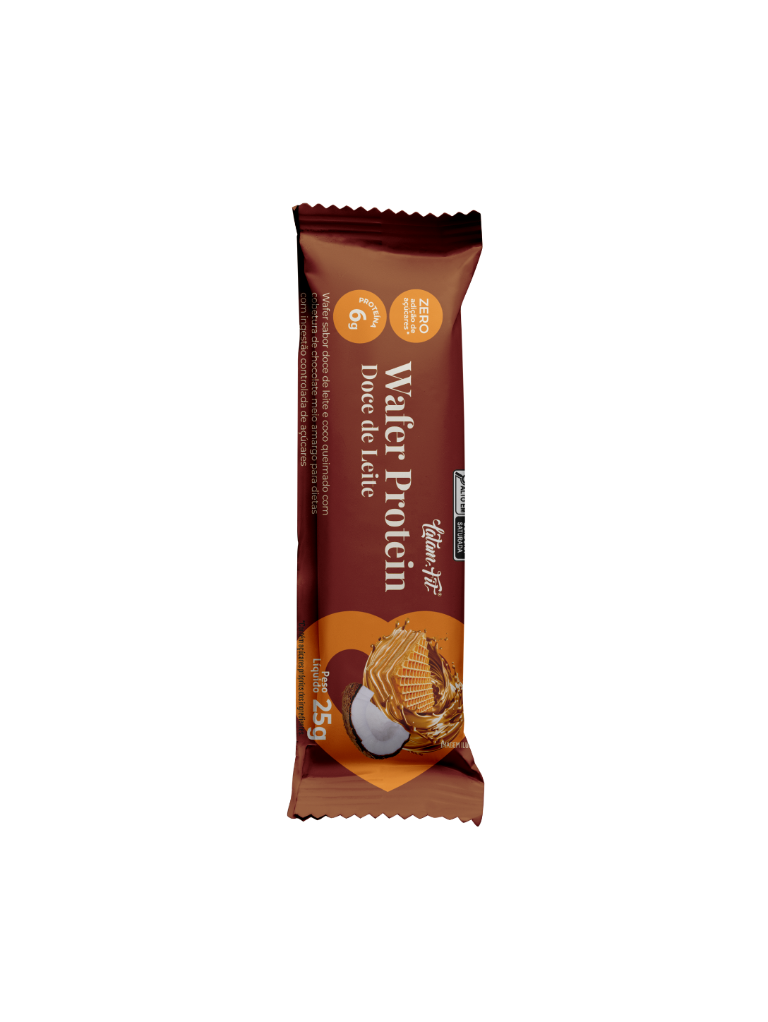 Wafer doce de leite com coco coberto com Chocolate 300g