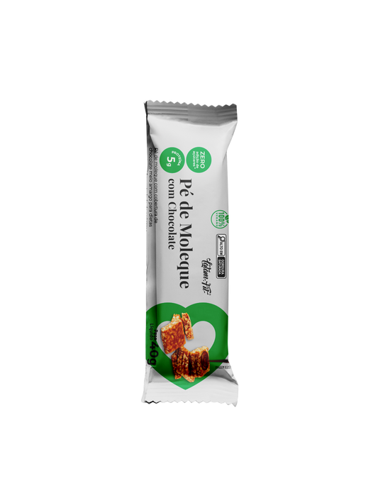 Pé de Moleque + proteína com Cobertura de Chocolate Vegano Zero 480g
