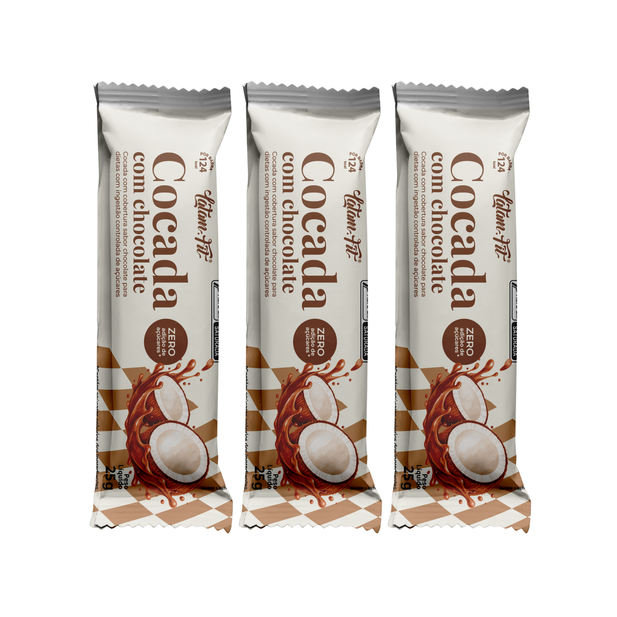 Cocada com Chocolate Zero - 3 unds