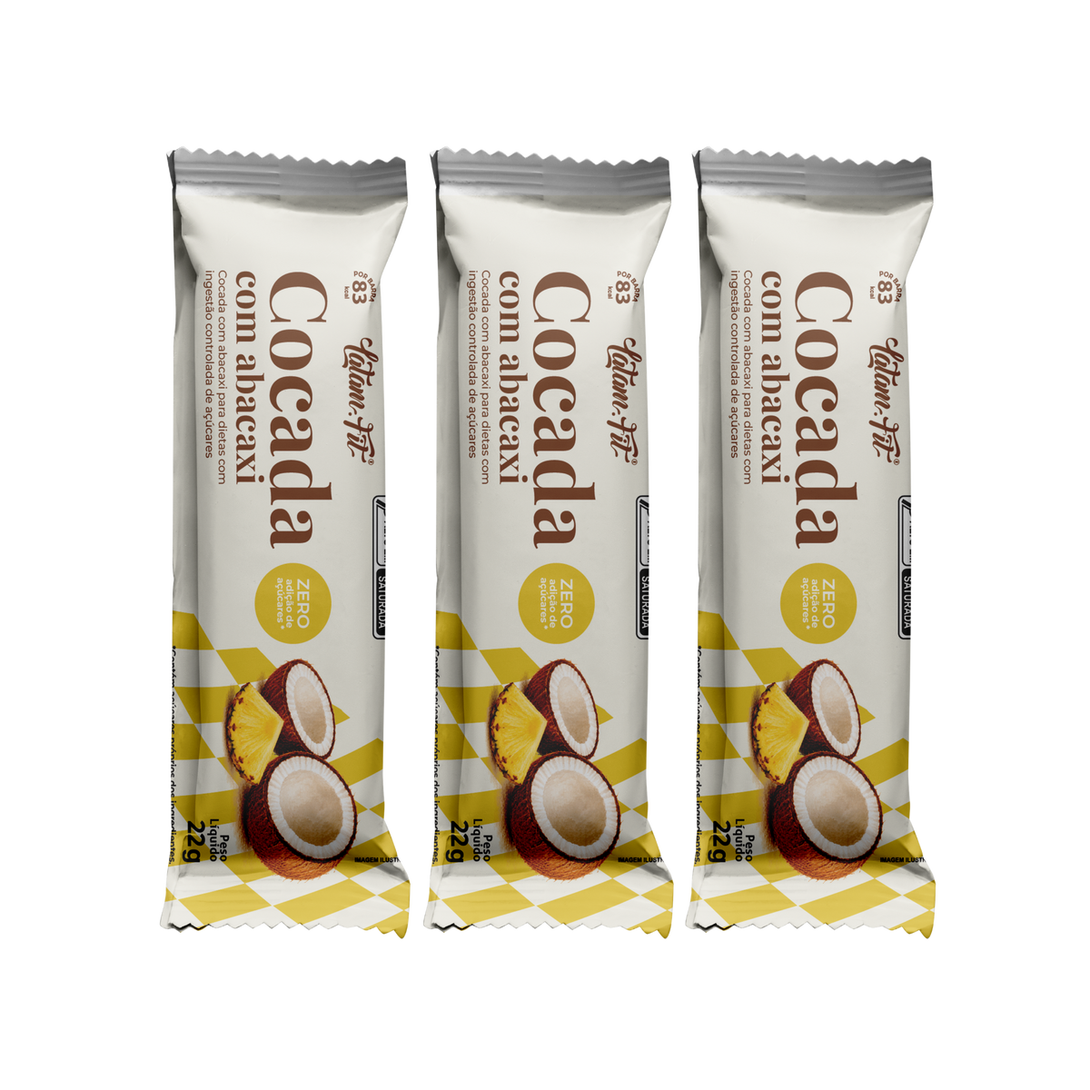 Cocada com Abacaxi Zero - 3 unds