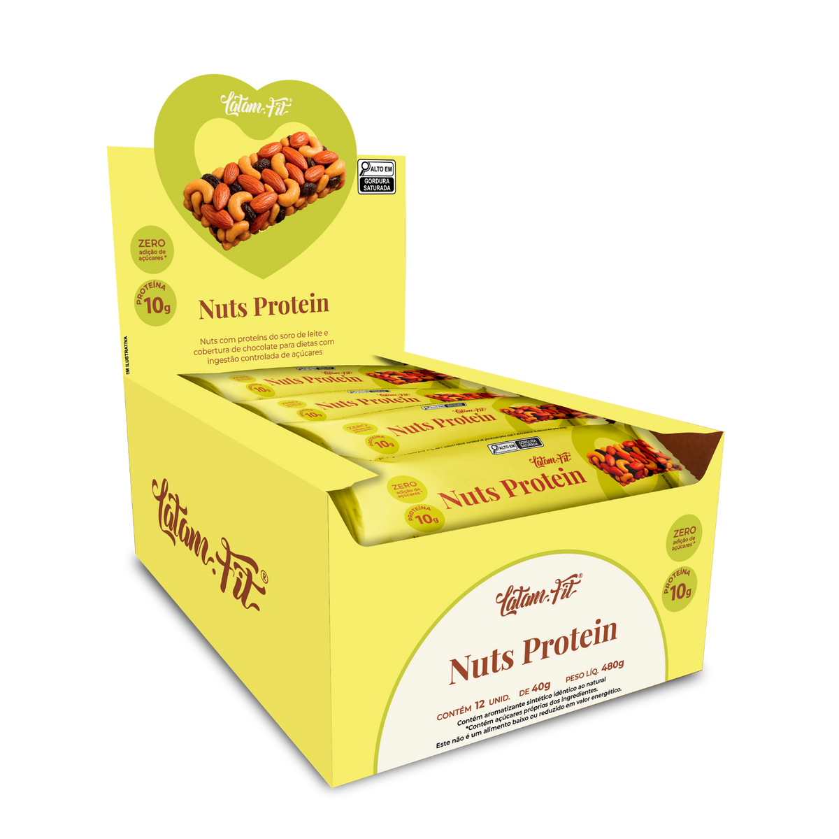 Nuts + Proteína 10g (12 uni. de 40g cada)