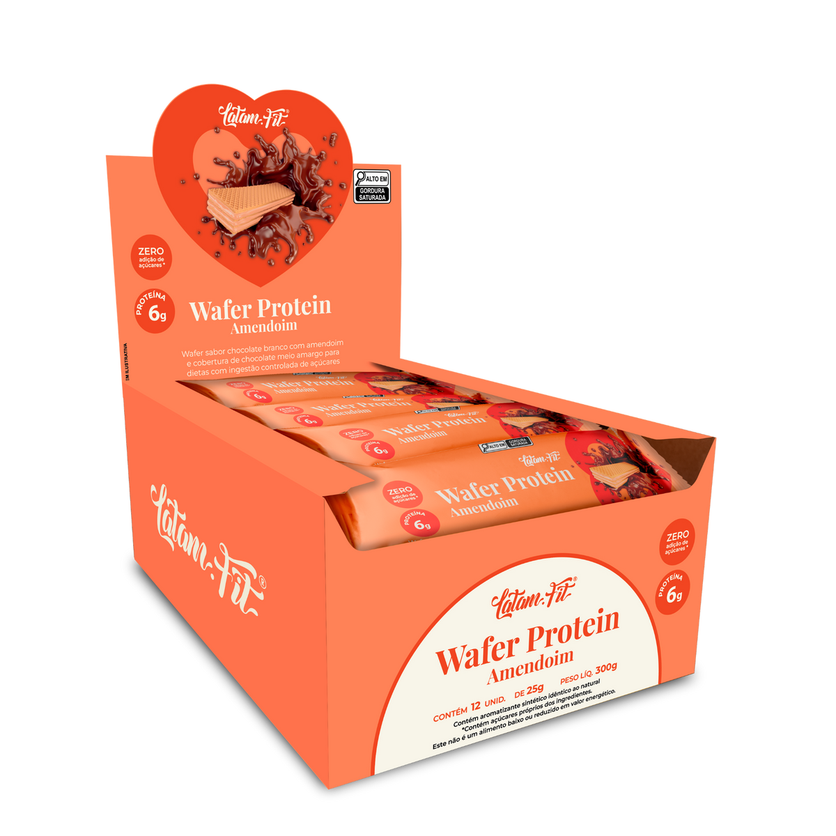 Wafer sabor Amendoim coberto com Chocolate 300g