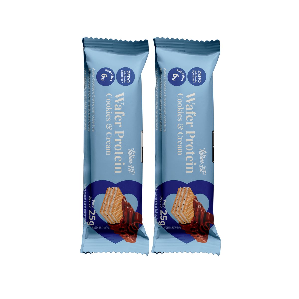 Wafer Cookies and cream + Proteína Coberto de Chocolate 50g