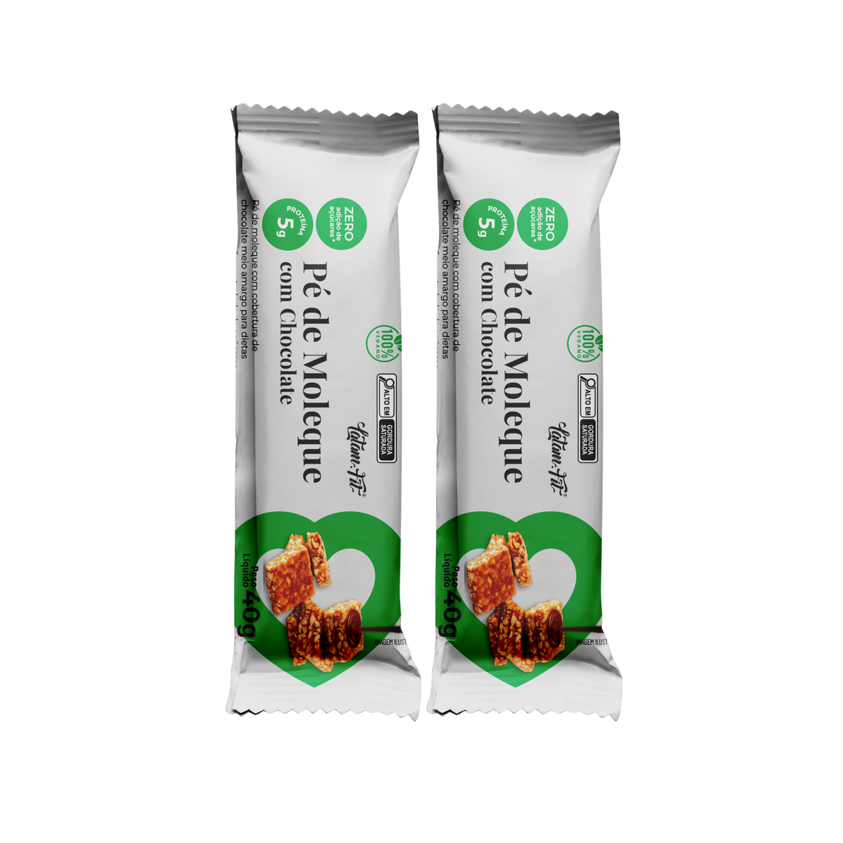 Pé de Moleque com Cobertura de Chocolate Vegano 80g