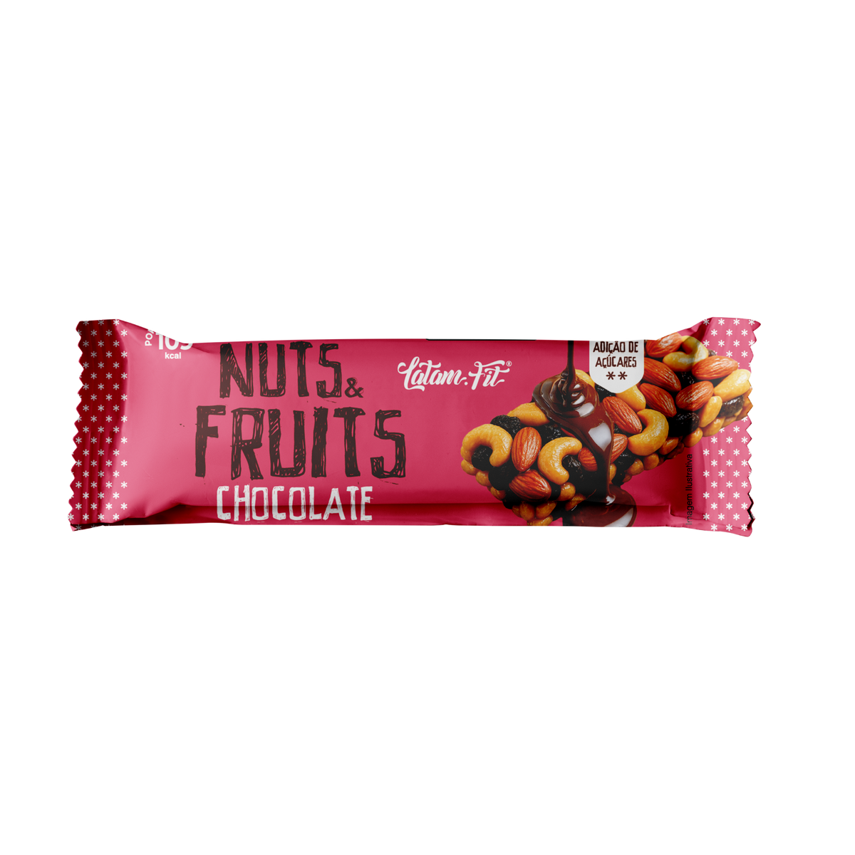 Nuts & Fruits Cranberry c/ chocolate - Zero Açúcar - 300g