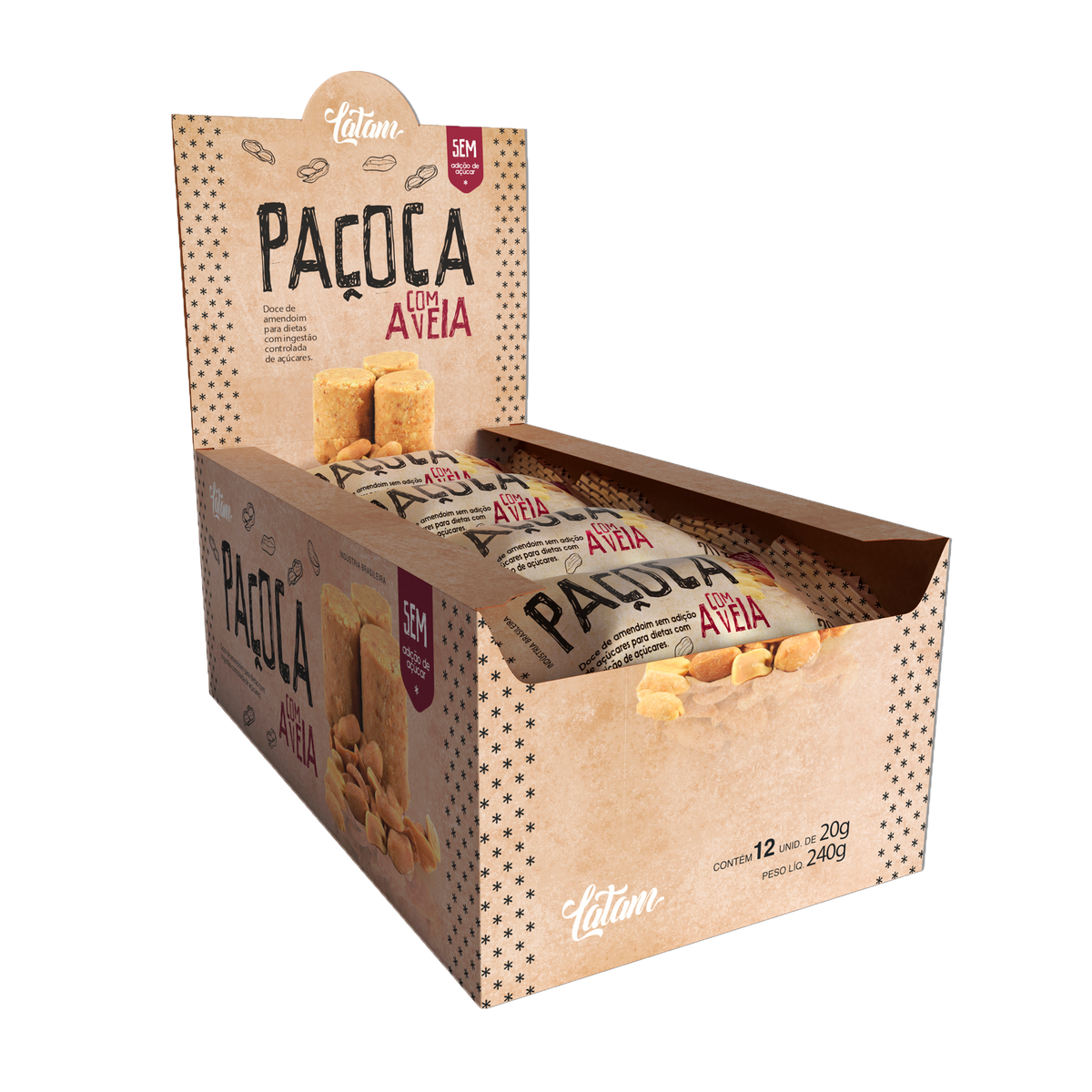 Paçoca + Aveia Zero Açúcar - 240g