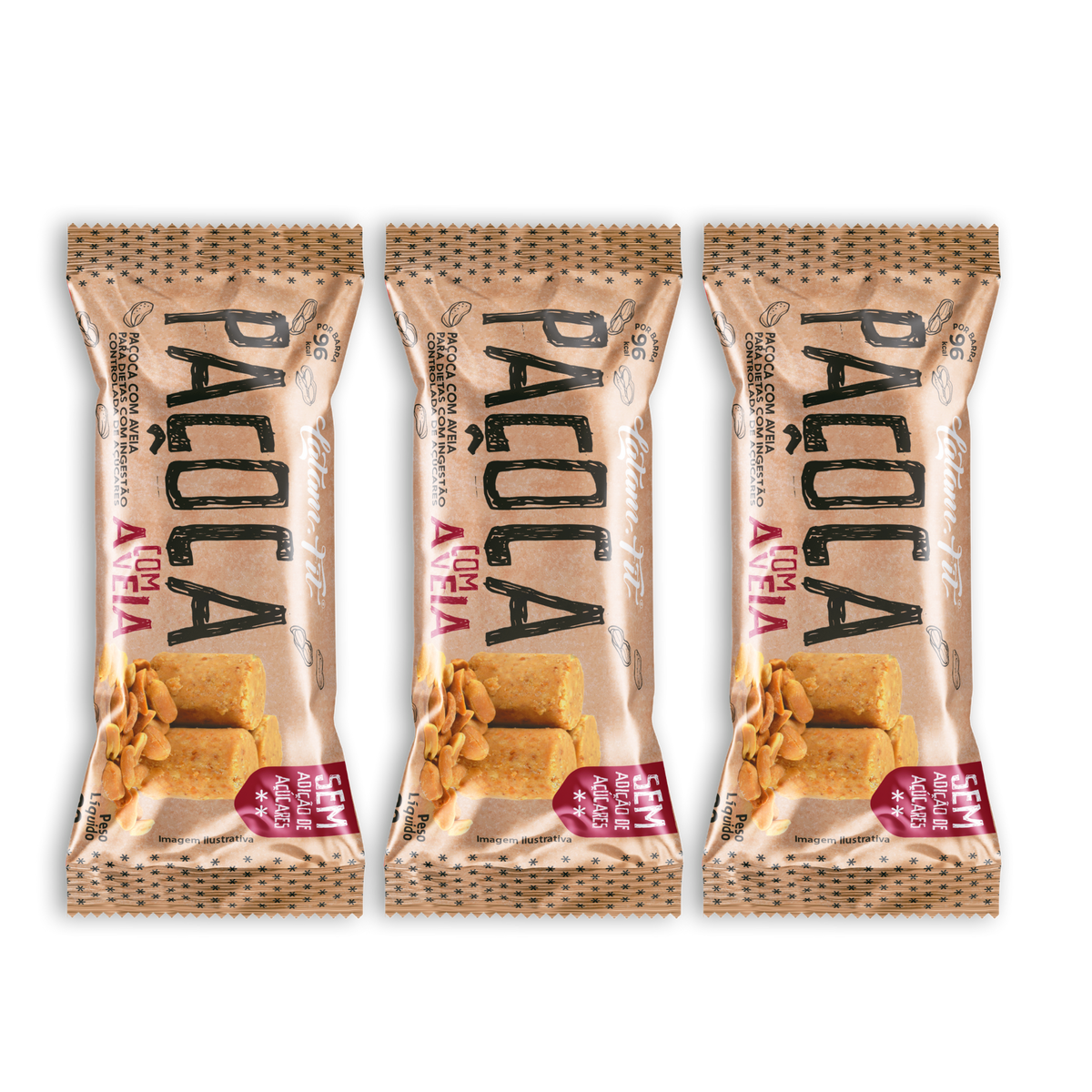 Paçoca + Aveia - Zero Açúcar - 60g