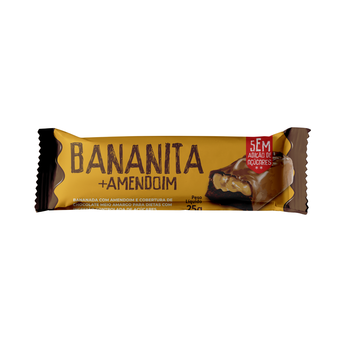 Banana + Amendoim + Chocolate - Zero Açúcar 300g