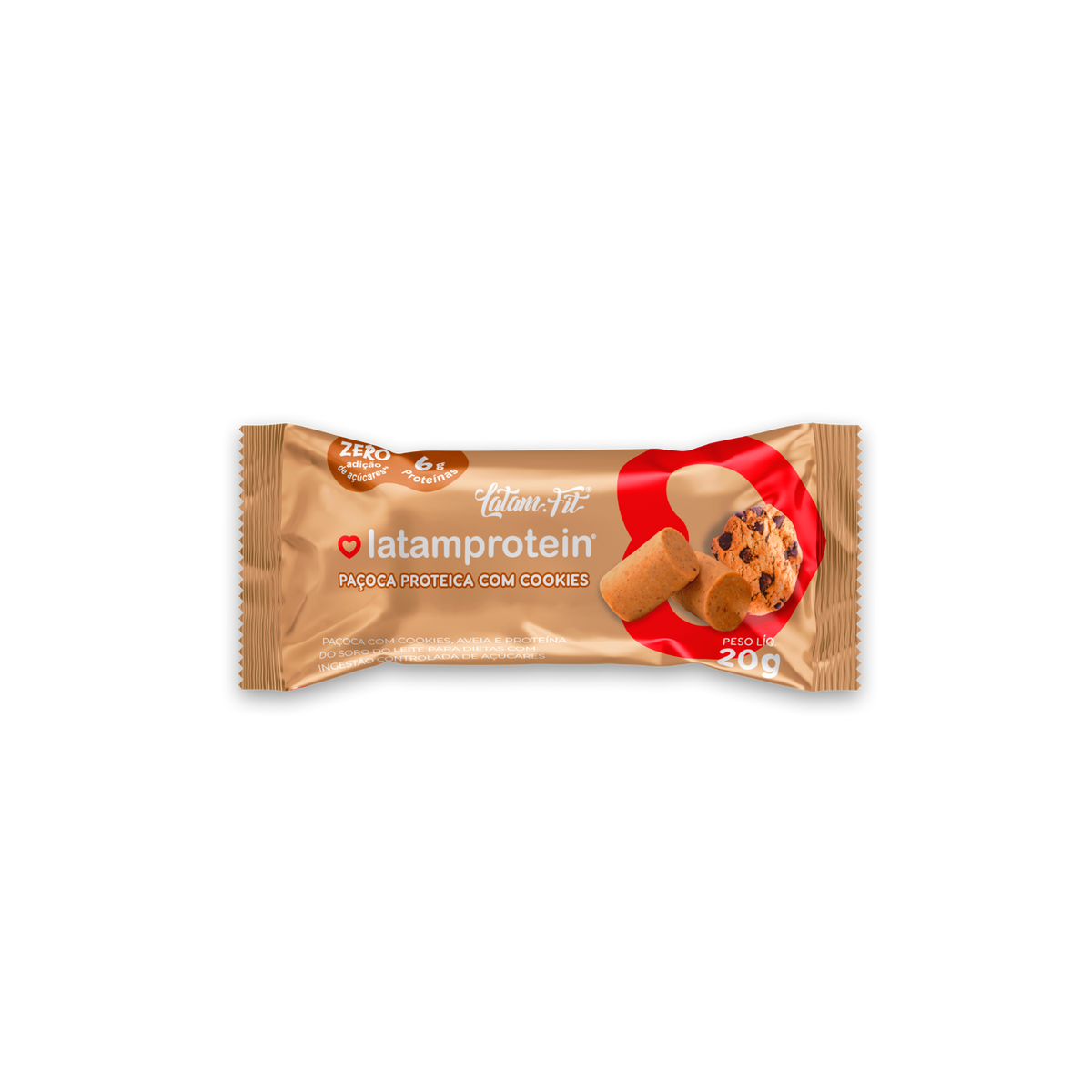 Paçoca com Cookies + Protéina - Zero Açúcar - 240g